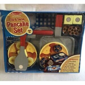 Melissa And Doug Wooden Flip & Serve Pancake Set Nwt